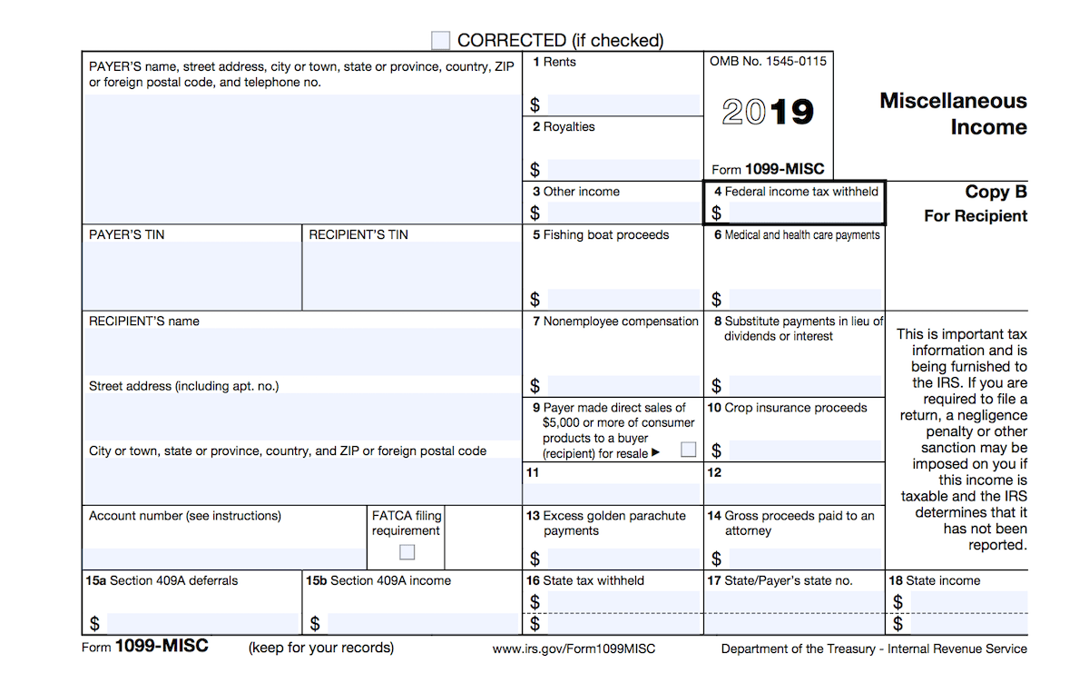 1099 Misc Form