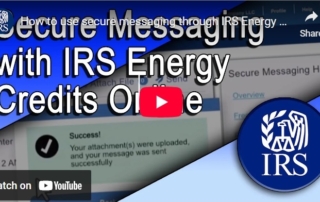 secure messaging through IRS Energy Credits Online