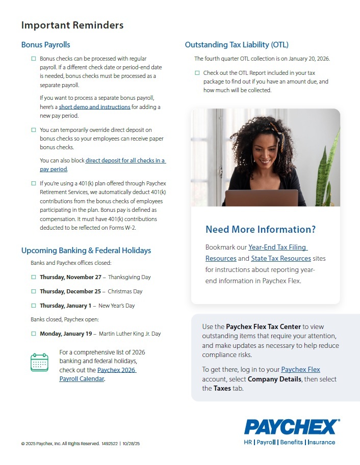2025 year-end checklist